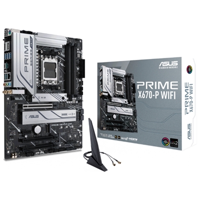 MB ASUS PRIME X670-P WIFI LGA AM5 X670 AMD 4XDDR5DC-6400O.C. HDMI DP 6SATA3R M.2 USB3.2 WI-FI ATX 90MB1BV0