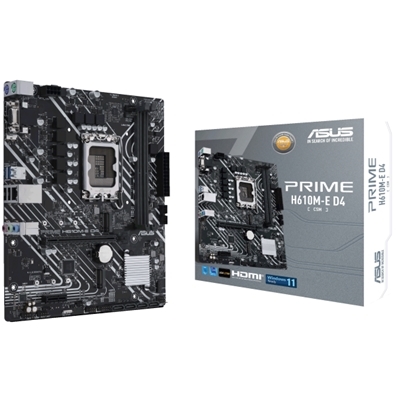 MB ASUS PRIME H610M-E D4-CSM H610 LGA1700 2XDDR4DC-3200 D-SUB HDMI DP 1XPCIE4.0X16 4XSATA3 M2 GBLAN USB3.2 MATX 90MB19N0-M0EAYC