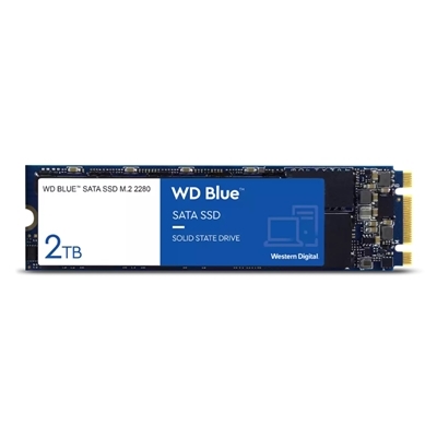 SSD-SOLID STATE DISK M.2(2280) 2000GB (2TB) SATA3 WD BLUE WDS200T2B0B READ:560MB/S-WRITE:530MB/S