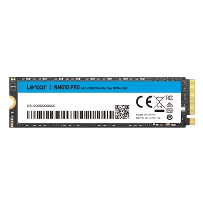 SSD-SOLID STATE DISK M.2(2280) NVME 500GB PCIE3.0X4 LEXAR LNM610P500G-RNNNG READ:3300MB/S-WRITE:1700MB/S