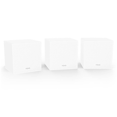 WIRELESS ROUTER AC2100 HOME MESH TENDA NOVA MW12(3 PACK) TRIBAND -3P GIGA RJ45 4 ANT.INT.- COPERT. FINO 500M2/6000 SQ.FT.