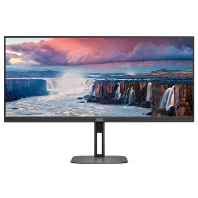 MONITOR AOC LCD VA LED 34'' WIDE FRAMELESS U34V5C/BK 4K 4MS MM WQHD 4000:1 REG.ALT. BLACK HDMI DP USB-C 4XUSB VESA FINO:31/10