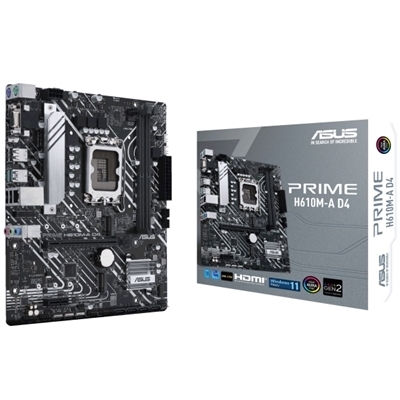 MB ASUS PRIME H610M-A D4 H610 LGA1700 2XDDR4DC-3200 D-SUB HDMI DP 1XPCIE4.0X16 4XSATA3 M2 GBLAN USB3.2 MATX 90MB19P0-M0EAY0