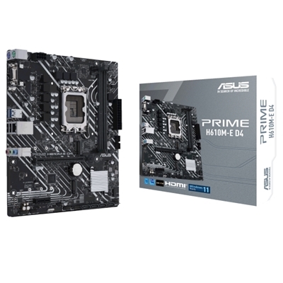 MB ASUS PRIME H610M-E D4 H610 LGA1700 2XDDR4DC-3200 D-SUB HDMI DP 1XPCIE4.0X16 4XSATA3 M2 GBLAN USB3.2 MATX 90MB19N0-M0EAY0