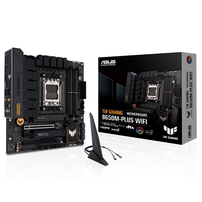 MB ASUS TUF GAMING B650M-PLUS WIFI B650 AM5 4XDDR5DC-6400(OC) DP HDMI 1XPCIE4.0X16 4XSATA3 M.2 WIFI USB3.2 MATX 90MB1BF0-M0EAY0