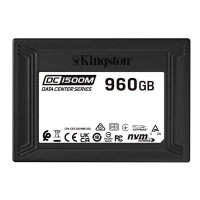 SSD-SOLID STATE DISK 2.5'' 960GB U.2 NVME PCIE3.0X4 KINGSTON DATACENTER/ENTERPRISE SEDC1500M/960G READ:3100MB/S-WRITE:1700MB/S