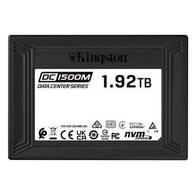 SSD-SOLID STATE DISK 2.5'' 1920GB U.2 NVME PCIE3.0X4 KINGSTON DATACENTER/ENTERPRISE SEDC1500M/1920G R:3300MB/S-W:2700MB/S