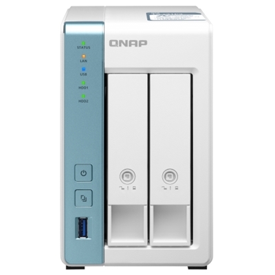 NAS QNAP TS-231P3-2G X 2HD 3,5''/2,5''SATA6>NO HD<1X 2.5GBE + 1X GBE-3P USB3.0-2GB DDR3L-QUADCORE AL-314 1.7GHZ-GAR.2 ANNI-