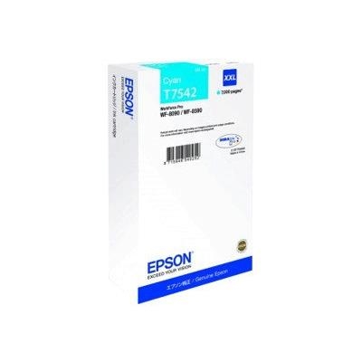 CARTUCCIA EPSON T7542 XXL C13T754240 CIANO 7K X WF-8090DW/DTW/D3TWC WF-8590DWF/DTWF/D3TWFC