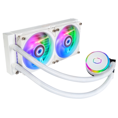 DISS. LIQUIDO COOLER MASTER MLY-D24M-A23PZ-RW MASTERLIQUID 240 FLUX INT. LGA2066>1700 AMD AM5>FM1 277X119,6X27,2MM WHITE EDITION