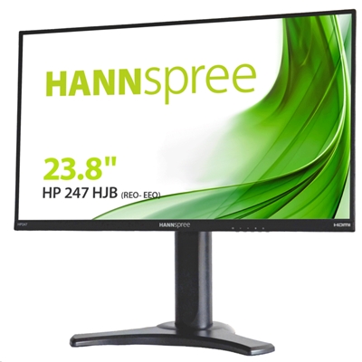 MONITOR HANNSPREE LCD IPS LED 23.8'' WIDE HP247HJBREO 5MS MM FHD 1000:1 BLACK VGA HDMI REG.ALTEZZA VESA