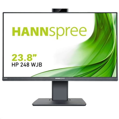 MONITOR HANNSPREE LCD IPS LED 23.8'' WIDE HP248WJB 5MS MM FHD 3000:1 BLACK WEBCAM VGA HDMI DP REG.ALTEZZA/PIVOT USB3.0 VESA