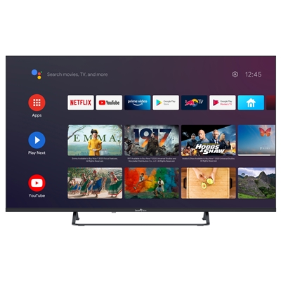 TV LED SMART-TECH 50'' FRAME LESS 50UA10V3 SMART-TV 4K ANDROID 9 DVB-T2/S2 UHD 3840X2160 BLACK CI SLOT 3XHDMI 2XUSB VESA