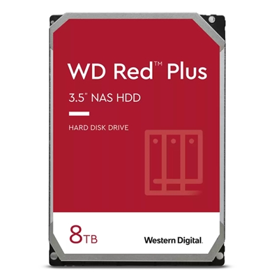 HARD DISK SATA3 3.5'' X NAS 8000GB(8TB) WD80EFBX WD RED PLUS 256MB CACHE 7200RPM CERTIFIED REPAIR