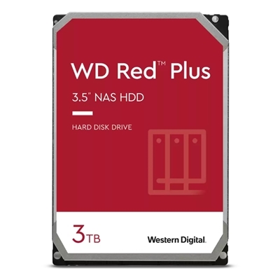 HARD DISK SATA3 3.5'' X NAS 3000GB(3TB) WD30EFZX WD RED PLUS 128MB CACHE 5400RPM CERTIFIED REPAIR