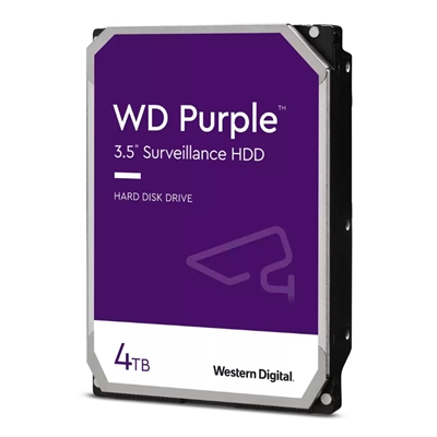 HARD DISK SATA3 3.5'' 4000GB(4TB) WD42PURZ WD 256MB CACHE 5400RPM PURPLE VIDEOSORVEGLIANZA 24X7