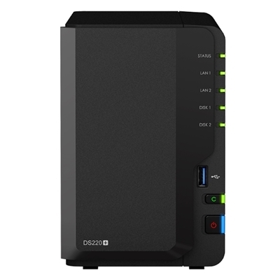 NAS SYNOLOGY DS220+ X 2HD 3.5''/2.5'' SATA2/3>NO HD<DUAL CORE 2.0GHZ-2GB DDR4-21P GIGA-2P USB3.0-SLOT SD-SUPP.25 TEL.