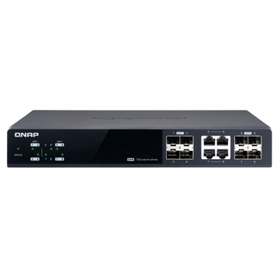 SWITCH QNAP QSW-M804-4C 4P 10GBE SFP+ 4P 10GBE SFP+/ NBASE-T COMBO - RACK