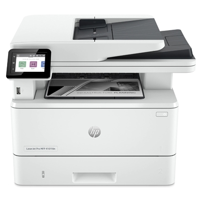 STAMPANTE HP MFC LASERJET 4102FDW 2Z624F WHITE A4 40PPM 512MB ADF F/R GLAN-3XUSB-WIFI-BT 4IN1 FAX 1Y 1200DPI FINO:31/01