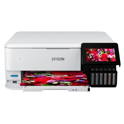 STAMPANTE EPSON MFC INK ECOTANK ET-8500 C11CJ20401 A4 6INK 32PPM 3IN1 LCD F/R, STAMPA CD, SD CARD, USB LAN WIFI DIR FINO:29/03