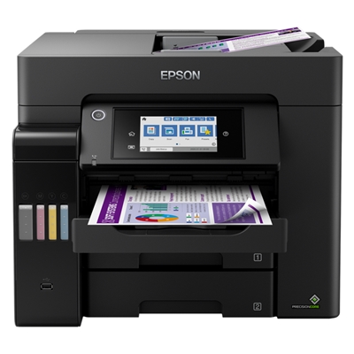 STAMPANTE EPSON MFC INK ECOTANK ET-5850 C11CJ29401 A4 32PPM 4IN1 ADF F/R LCD 550FG USB LAN WIFI DIRECT FINO:29/03