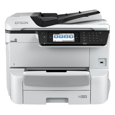 STAMPANTE EPSON MFC INK WORKFORCE PRO WF-C8690DWF C11CG68401 A3+ 4IN1 35PPM 250FG ADF LCD USB LAN WIFI DIRECT PCL