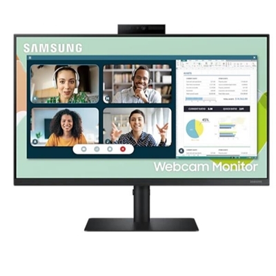 MONITOR SAMSUNG LCD IPS LED 24'' WIDE S24A400V 5MS MM FHD BLACK WEBCAM VGA HDMI DP 3XUSB PIVOT VESA FINO:31/01