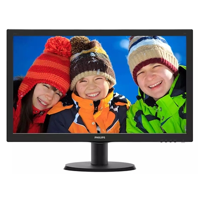 MONITOR PHILIPS LCD MVA LED 23.6'' WIDE 243V5QHABA/00 8MS MM FHD 3000:1 BLACK VGA DVI HDMI VESA FINO:31/01