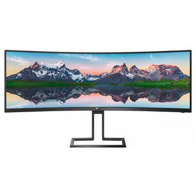 MONITOR PHILIPS LCD CURVED LED 48.8'' 32:9 498P9/00 4K 5MS MM DQHD 3000:1 BLACK 2XHDMI DP 4XUSB VESA FINO:08/01