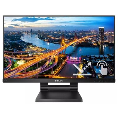 MONITOR SMOOTH-TOUCH PHILIPS LCD LED 21.5'' 222B1TC/00 4MS SOFTBLUE MM FHD 1000:1 BLACK VGA HDMI DP 2XUSB3 VESA FINO:31/01