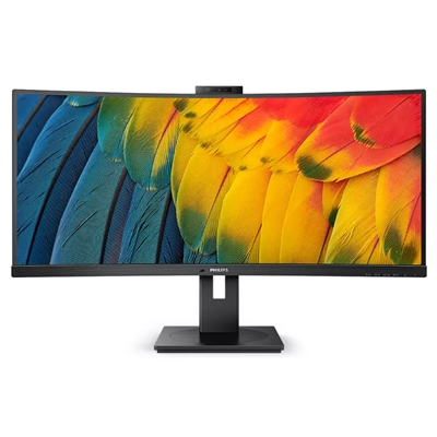 MONITOR PHILIPS LCD CURVED VA LED 34'' WIDE 34B1U5600CH/00 4MS MM WQHD 3000:1 BLACK HDMI DP DOCK USB-C LAN WEBCAM FINO:31/01