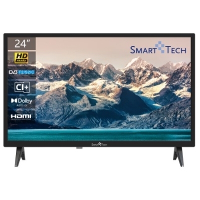 TV LED SMART-TECH 24'' 24HN10T2 DVB-T2/S2 HD 1366X768 BLACK CI SLOT HOTEL MODE 3XHDMI 2XUSB VESA