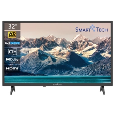 TV LED SMART-TECH 32'' 32HN10T2 DVB-T2/S2 HD 1366X768 BLACK CI SLOT HOTEL MODE 3XHDMI 2XUSB VESA