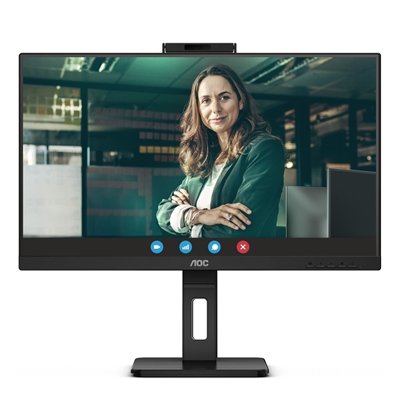 MONITOR AOC LCD IPS LED 23.8'' WIDE FRAMELESS 24P3QW 4MS MM FHD 1000:1 BLACK REG.ALT. PIVOT 2XHDMI DP 4XUSB WEBCAM VES FINO:31/01