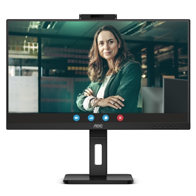 MONITOR AOC LCD IPS LED 27'' WIDE FRAMELESS Q27P3CW 4MS MM QHD 1000:1 BLACK REG.ALT. PIVOT HDMI DP USB-C 4XUSB WEBCAM FINO:31/01