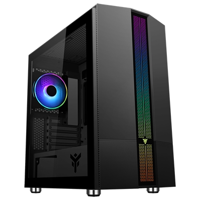 CABINET ITEK LIFLIG B41 - GAMING MINI TOWER, MATX, 12CM ARGB FAN, 2XUSB3, SIDE PANEL TEMP GLASS (ITGCALLB41) FINO:31/01