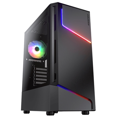 CABINET ATX MIDI TOWER COUGAR 385CC60 MX360 RGB GAMING NERO 210X460X378MM 7SLOT 2X3,5'' 2X2,5'' VETRO 1XFANRGB