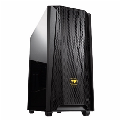 CABINET MIDI TOWER COUGAR 385BMS0BB MX600 MESH NERO 213X495X474MM 7SLOT 2X3,5'' 5X2,5'' VETRO LATERALE