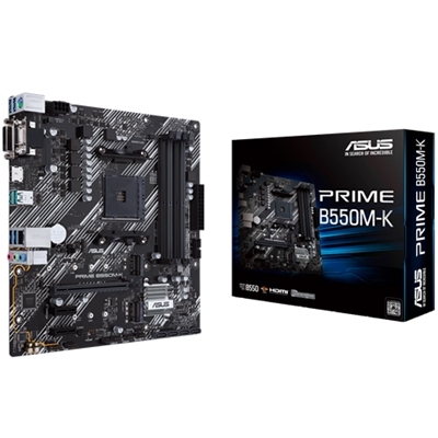 MB ASUS PRIME B550M-K B550 AM4 4XDDR4-4600O.C. 1XPCIE4.0X16 HDMI-2.1 DVI-D D-SUB 4XSATA3R M.2 GBLAN MATX 90MB14V0-M0E FINO:26/01