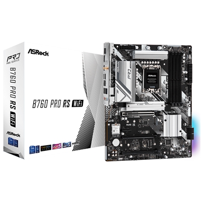 MB ASROCK B760 PRO RS WIFI LGA1700 4XDDR5DC-7200OC 1XPCIE5.0X16 HDMI DP 4XSATA3RAID M.2 GBLAN USB3.2 WI-FI ATX 90-MXBLQ0-A0UAYZ