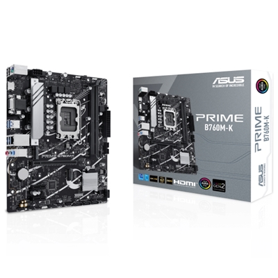 MB ASUS PRIME B760M-K B760 LGA1700 2XDDR5DC-8000O.C. 1XPCIE4.0X16 HDMI VGA 4XSATA3R M.2 USB3.2 MATX 90MB1FI0-M0EAY0 FINO:26/01