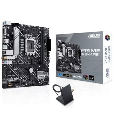 MB ASUS PRIME H610M-A WIFI H610 LGA1700 2DDR5DC-5600 HDMI DP VGA 1XPCIE4.0X16 4XSATA3 M2 GBLAN USB3.2 WIFI MATX 90MB1G00-M0EAY0