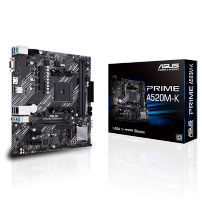 MB ASUS PRIME A520M-K A520 AM4 2XDDR4DC-4600O.C. D-SUB HDMI 1XPCIE3.0X16 4XSATA3R M.2 GBLAN MATX 90MB1500-M0EAY0