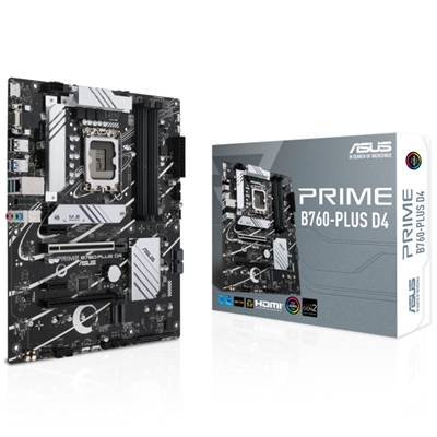 MB ASUS PRIME B760-PLUS D4 B760 LGA1700 4XDDR4DC-5066O.C. 1XPCIE5.0X16 DP VGA HDMI 4XSATA3R M.2 USB3.2 ATX 90MB1CW0-M0EAY0