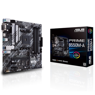 MB ASUS PRIME B550M-A B550 AM4 4XDDR4-4866O.C. 1XPCIE4.0X16 HDMI DVI D-SUB 4XSATA3R M.2 GBLAN MATX 90MB14I0-M0EAY0