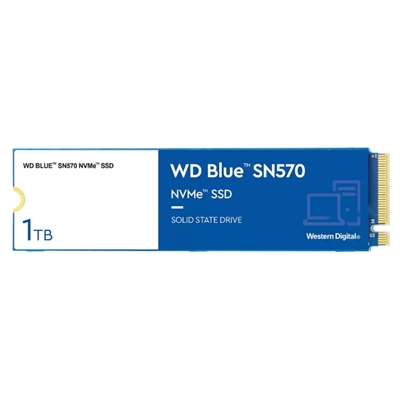 SSD-SOLID STATE DISK M.2(2280) NVME 1000GB(1TB) PCIE3.0X4 WD BLUE SN570 WDS100T3B0C READ:3500MB/S-WRITE:3000MB/S