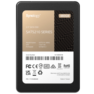 SSD-SOLID STATE DISK 2.5'' 480GB SATA6 SYNOLOGY SAT5210-480G READ:530MB/S-WRITE:500MB/S - 5Y GARANZIA