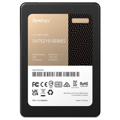 SSD-SOLID STATE DISK 2.5'' 960GB SATA6 SYNOLOGY SAT5210-960G READ:530MB/S-WRITE:500MB/S - 5Y GARANZIA