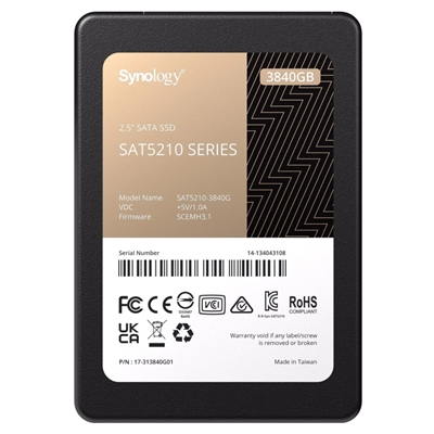 SSD-SOLID STATE DISK 2.5'' 3.84TB SATA6 SYNOLOGY SAT5210-3840G READ:530MB/S-WRITE:500MB/S - 5Y GARANZIA