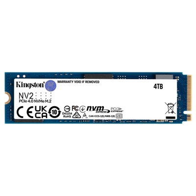 SSD-SOLID STATE DISK M.2(2280) NVME 4000GB (4TB) PCIE4.0X4 KINGSTON SNV2S/4000G READ:3500MB/S-WRITE:2800MB/S